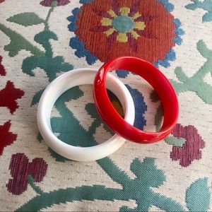 Two acrylic bangle bangle